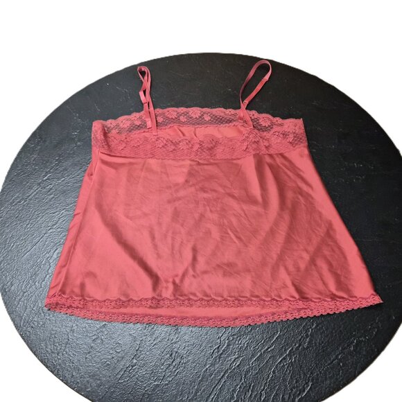 VTG Rustic Red Satin Camisole – Formfit Rogers USA – Size 36 Boudoir Pin Up - Picture 2 of 5
